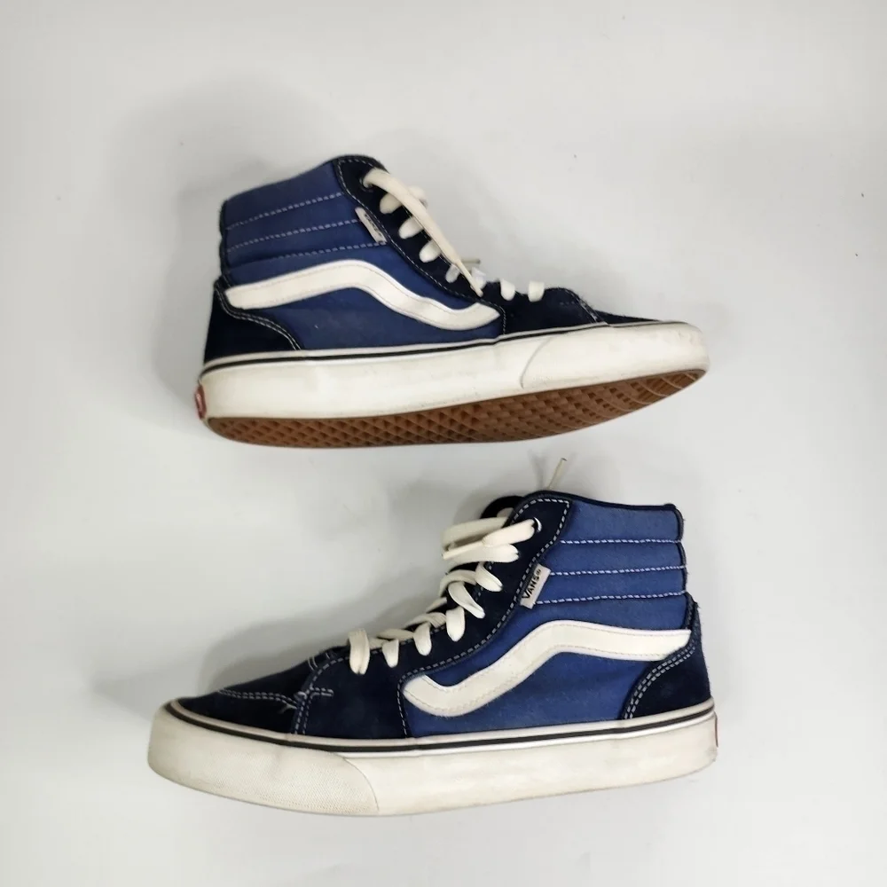Vans Off The Wall Filmore Hi Top Sneakers Size M 7 W 8.5 Blue 721356 Shoes